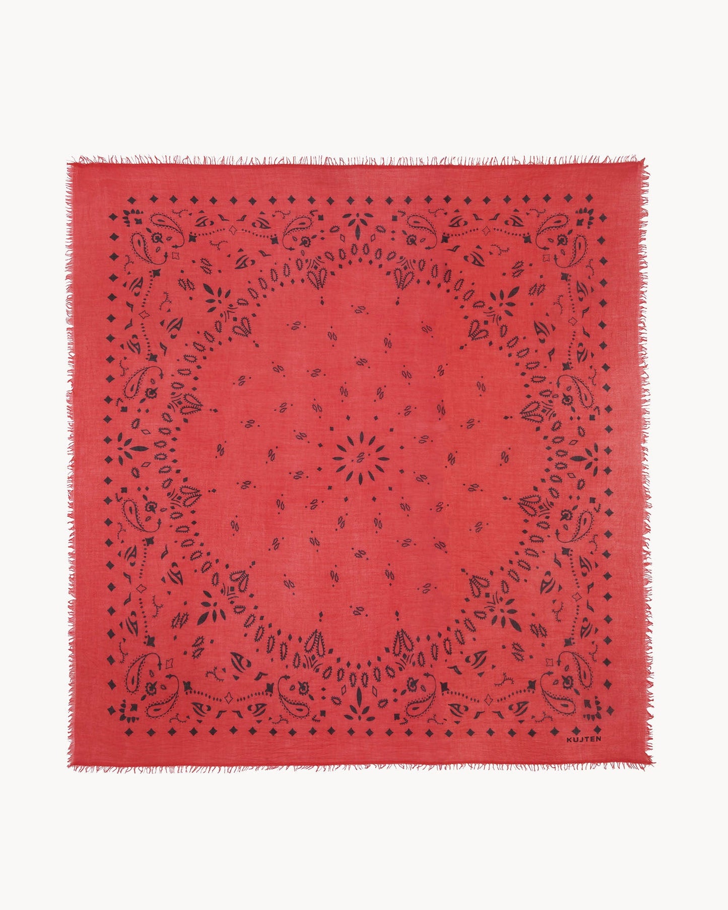 Très Grand Bandana Effy rouge corail