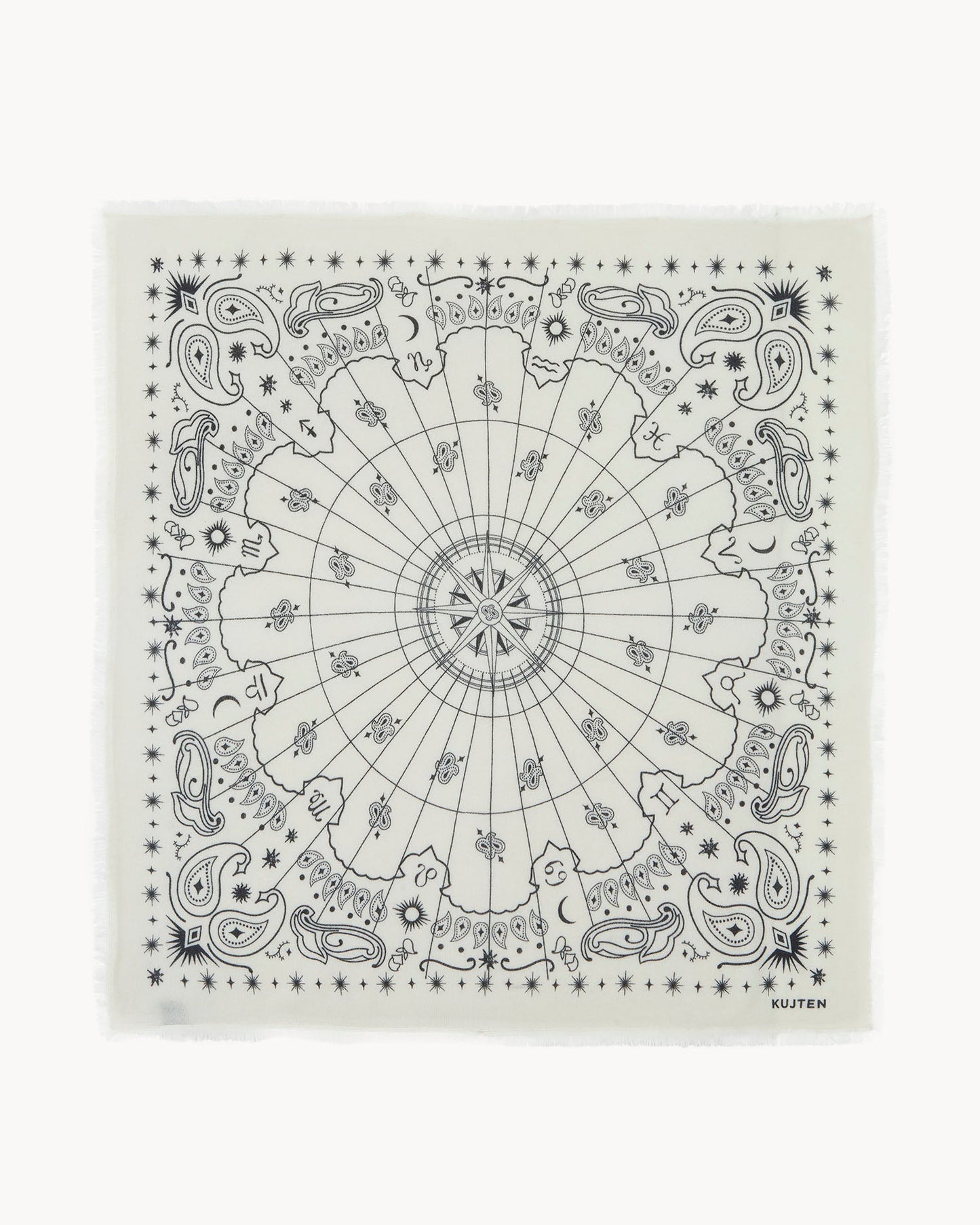 Très Grand Bandana Effy Astro blanc