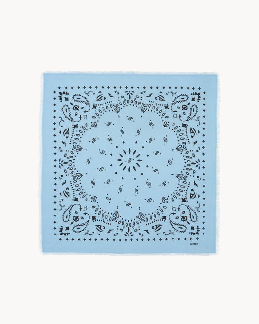 Grand Bandana Hachiko bleu zéphir