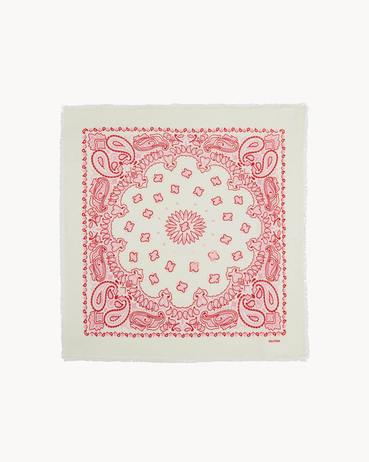 Grand Bandana Hachiko Bico blanc rouge