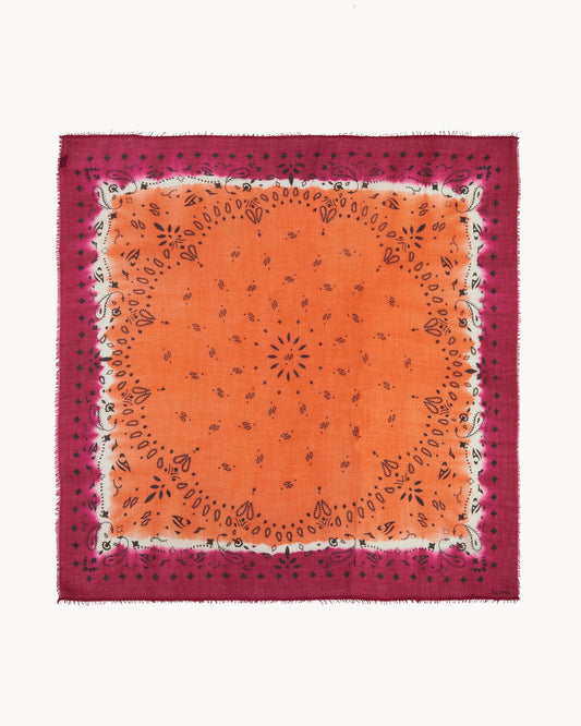 Très Grand Bandana Effy Square Dye fuschia