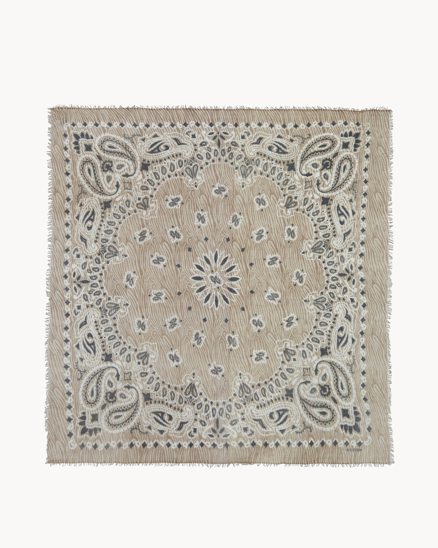 Très Grand Bandana Effy Marbled taupe