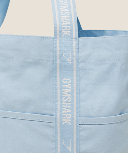 GYMSHARK Logo Tote Chilled Blue