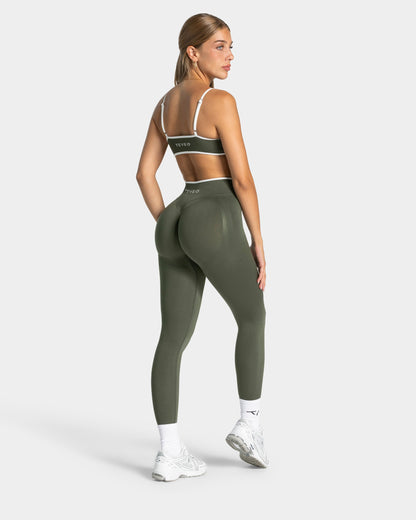 TEVEO Leggings Sculpt Scrunch Contrastline "Cachi"
