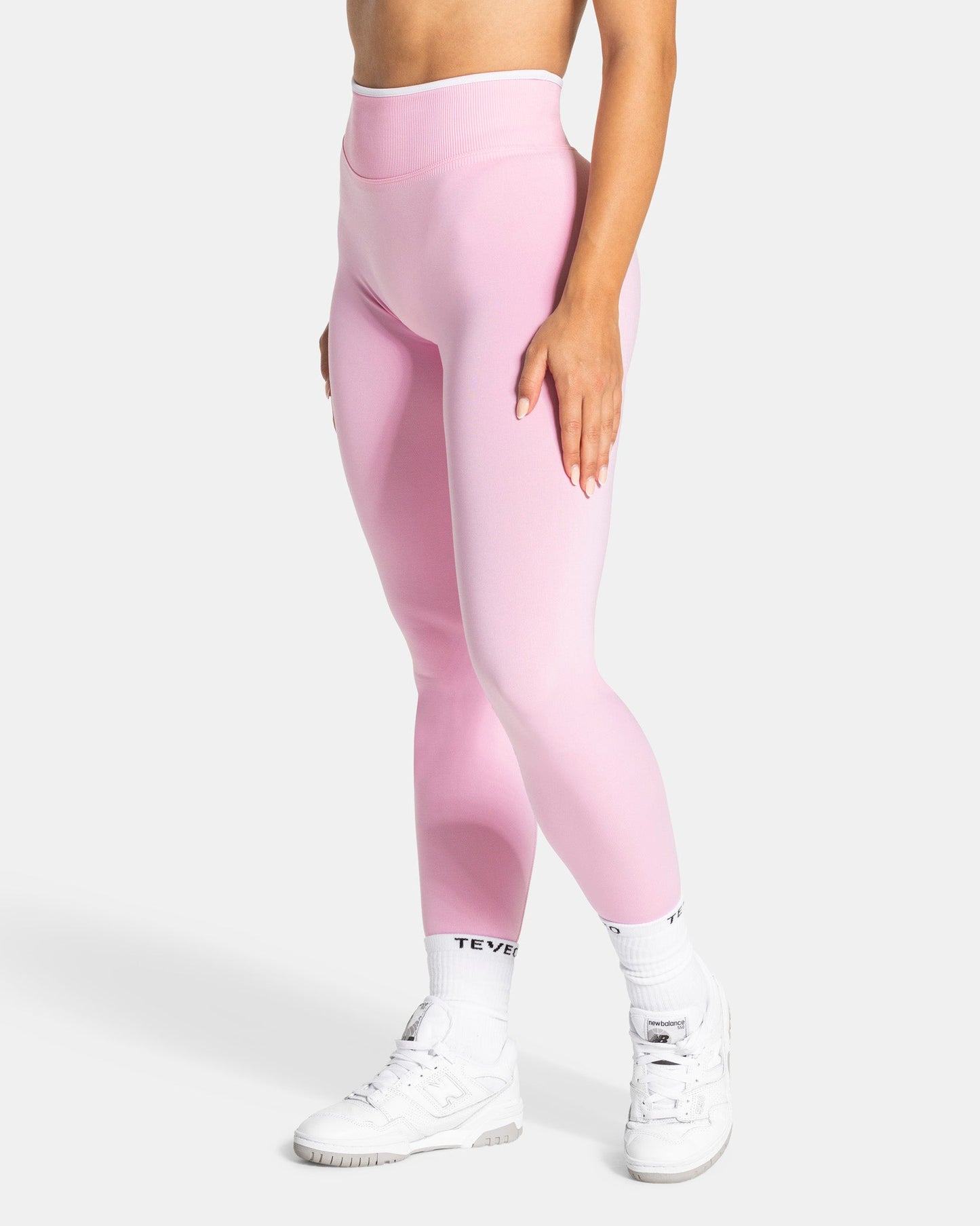 TEVEO Leggings Sculpt Scrunch Contrastline “True Pink"