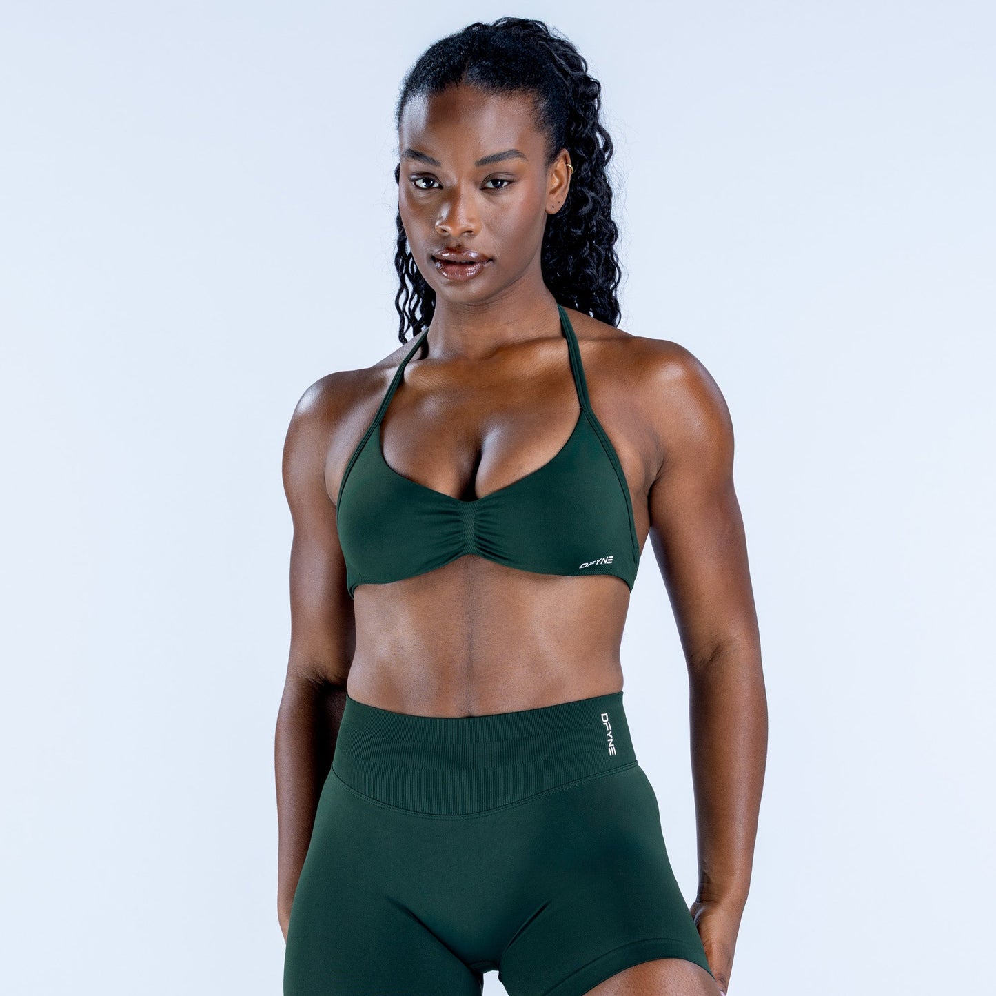 DFYNE Impact Strappy Bra Pine