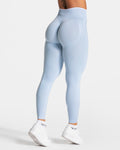 TEVEO Leggings Sculpt Scrunch Contrastline "Blu baby"