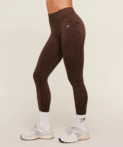 Gymshark Adapt Animal X Whitney Leggings - Archive Brown