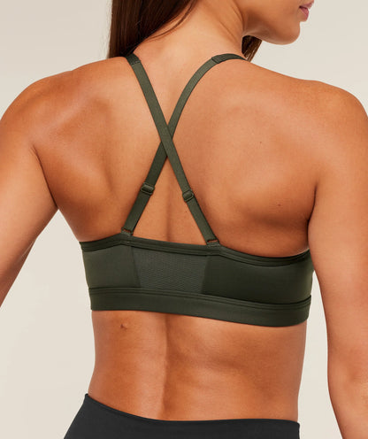 Gymshark Ruched Sports Bra - Strength Green